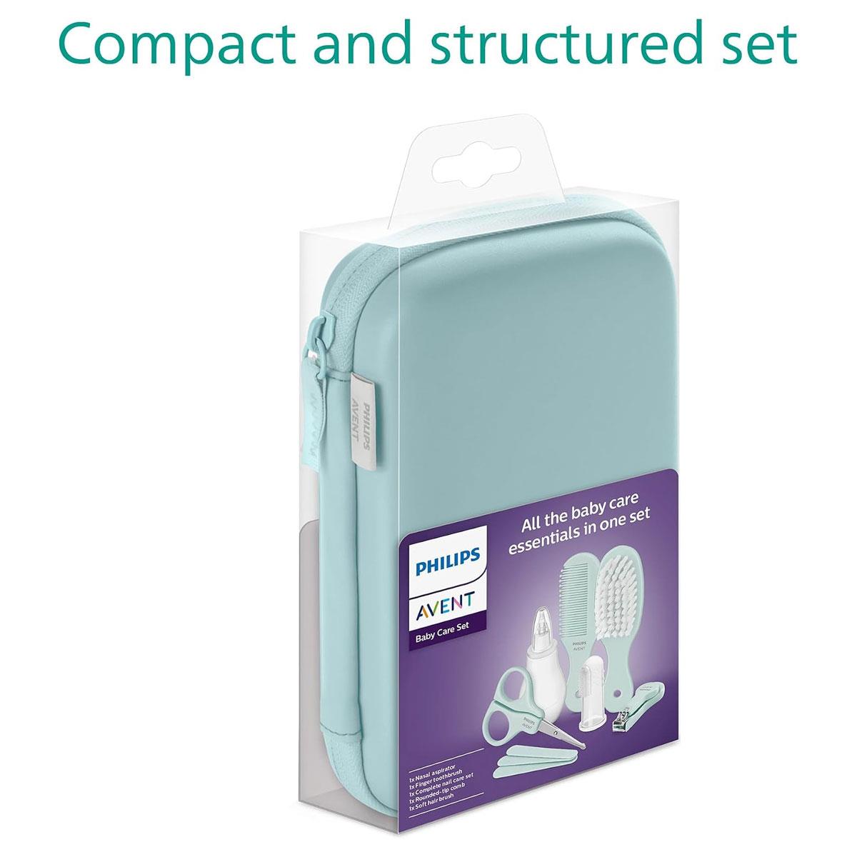 Philips Avent Essential Baby Care Set With 9 Accessories - Light Sky Blue