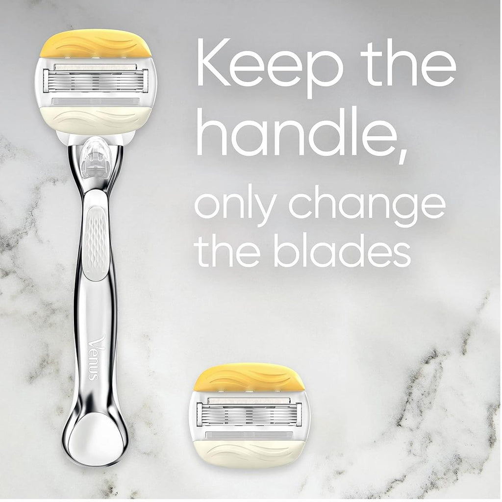 Gillette Venus ComfortGlide Coconut With Olay Women's Razor And 3 Razor Blade Refills Set