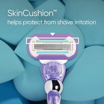 Gillette Venus Deluxe Smooth Swirl Razor Blades Refills Lubrastrip With A Touch of Vitamin E - Pack of 6