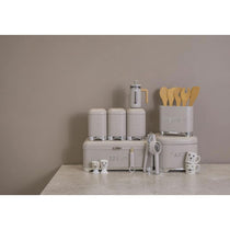 KitchenCraft Lovello Textured Sugar Caddy Geo Metal 11.5 x 11.5 x 19.5cm - Latte Cream