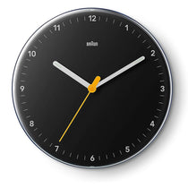 Braun Classic Analogue Wall Clock With Silent Sweep Movement - Black