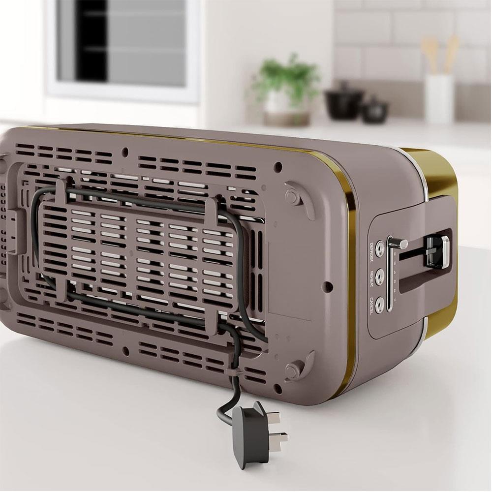 Morphy Richards Signature Opulent 4 Slice Toaster Stainless Steel 1750W - Gold