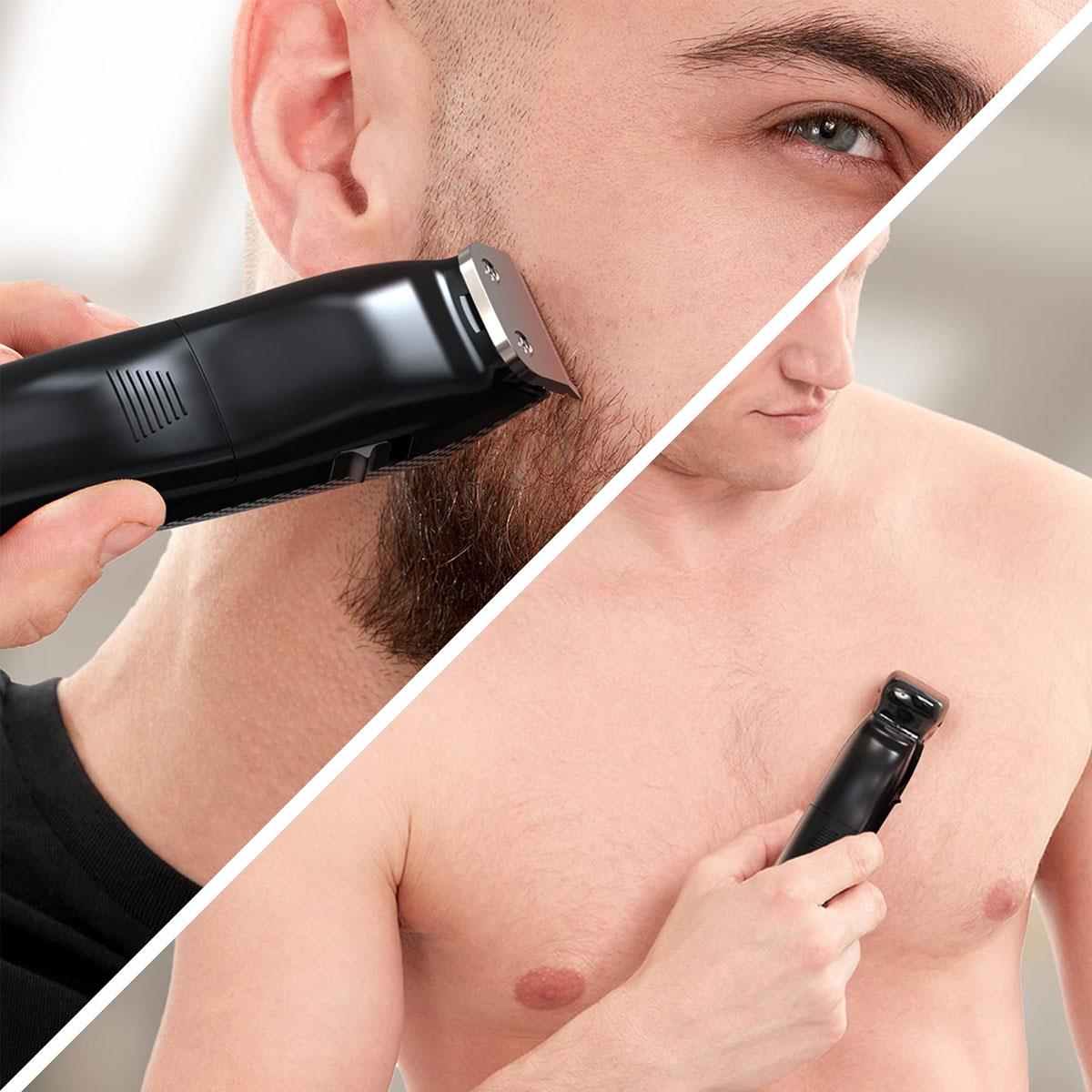 Wahl GroomEase Battery Multigroomer 7-In-1 With 3 Interchangeable Heads And 4 Combs Attachments - Black