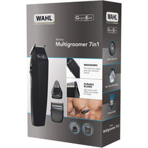 Wahl GroomEase Battery Multigroomer 7-In-1 With 3 Interchangeable Heads And 4 Combs Attachments - Black