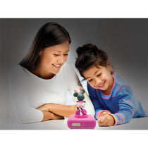Lexibook 3D Minnie Mouse Childrens Clock With Night Light Alarm Snooze - Pink