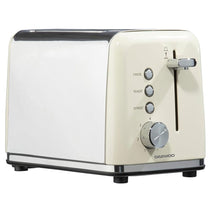 Daewoo Kensington 2 Slice Toaster Stainless Steel 810W - Cream