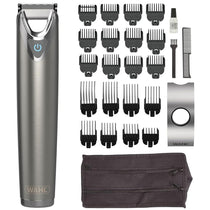 Wahl Stainless Steel Stubble And Beard Trimmer With Attachment Combs - Silver