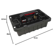 Hilka 20 Inch Maximum Tote Tray 510 x 360 x 225mm - Black