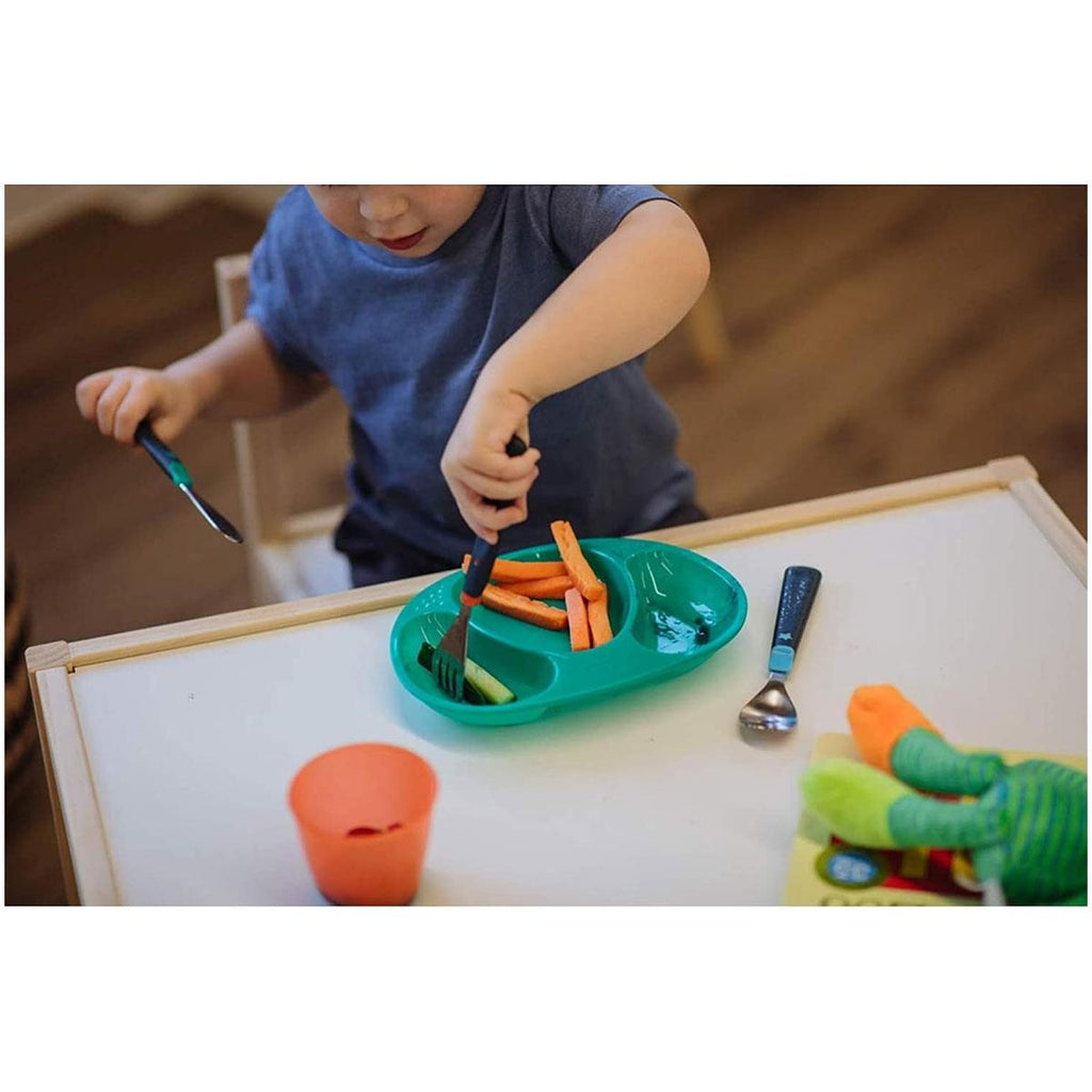 Tommee Tippee Big Kids 1st Cutlery Set Stainless Steel Rounded Edges Chunky Handles 12m+ - Multicolour
