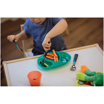 Tommee Tippee Big Kids 1st Cutlery Set Stainless Steel Rounded Edges Chunky Handles 12m+ - Multicolour