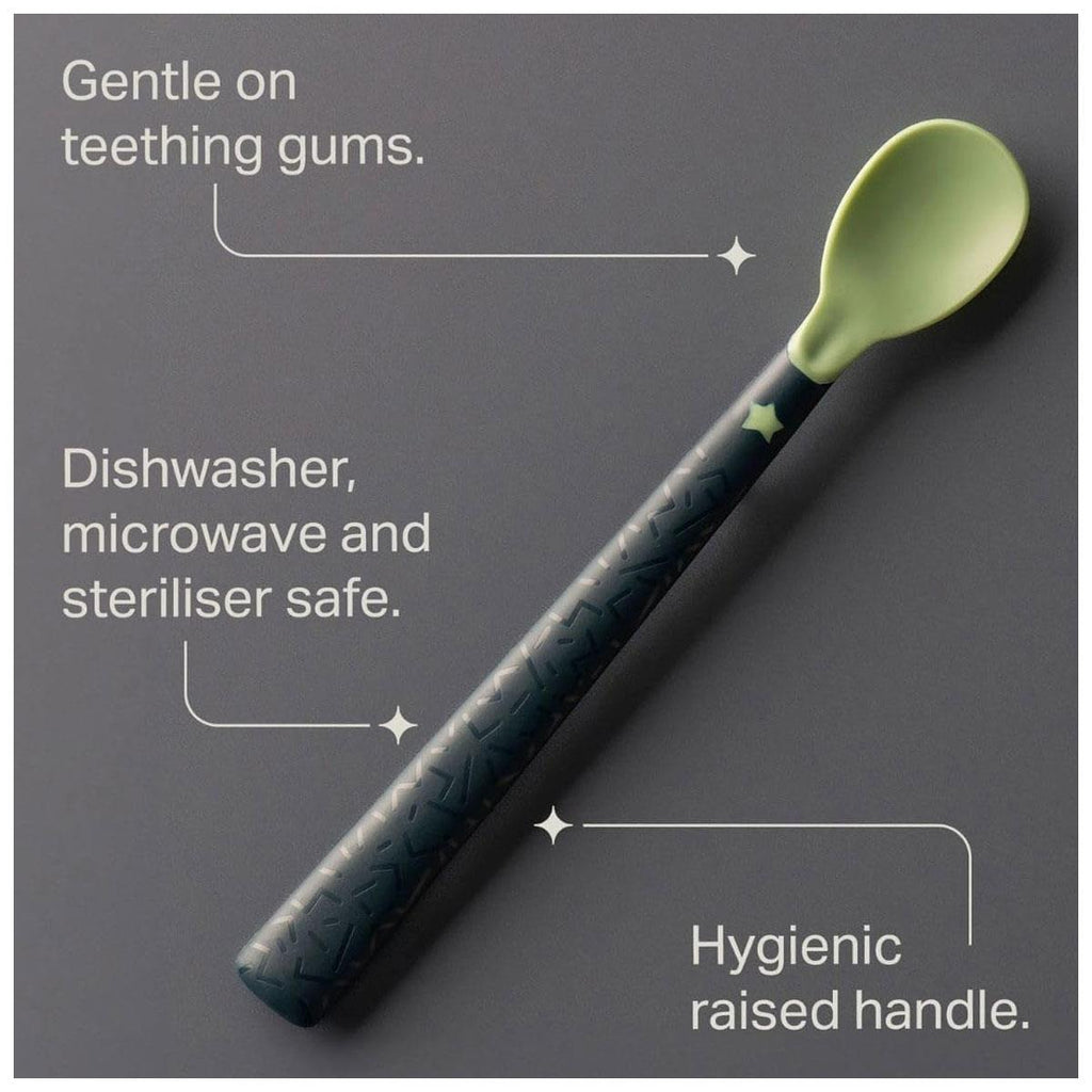 Tommee Tippee Softee Weaning Spoons With Long Anti-Slip Handles 4m Pack of 5 - Multicolour
