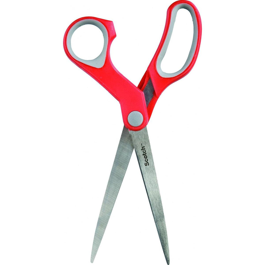 Scotch Comfort Scissors 18cm With Soft Grip Handle Stainless Steel - Red
