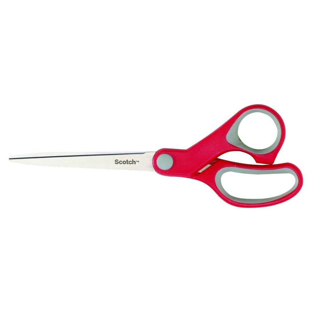 Scotch Comfort Scissors 18cm With Soft Grip Handle Stainless Steel - Red