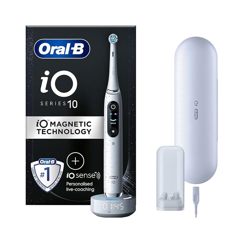 Oral-B iO10 Electric Toothbrush With Charging Travel Case - Stardust White