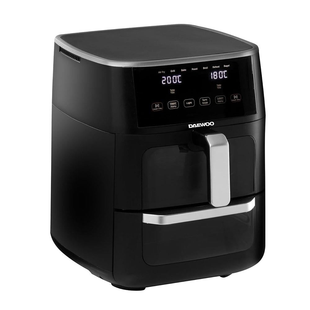 Daewoo Actuate Range Space Saving Split Drawer Air Fryer 1700W 11 Litres - Black