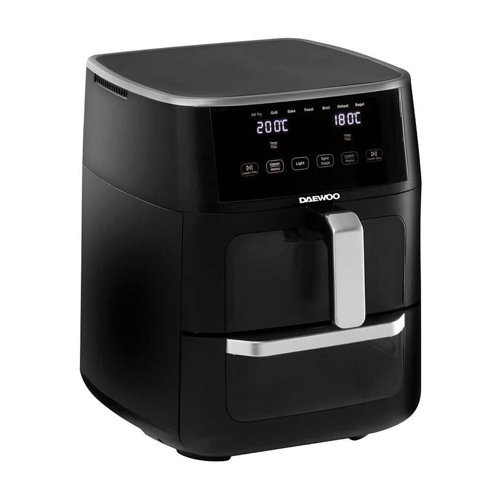 Daewoo Actuate Range Space Saving Split Drawer Air Fryer 1700W 11 Litres - Black