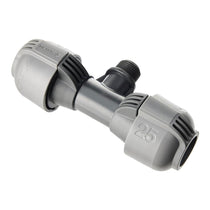 Gardena T-Piece 25mm x 1/2 Inch Male Thread - Grey