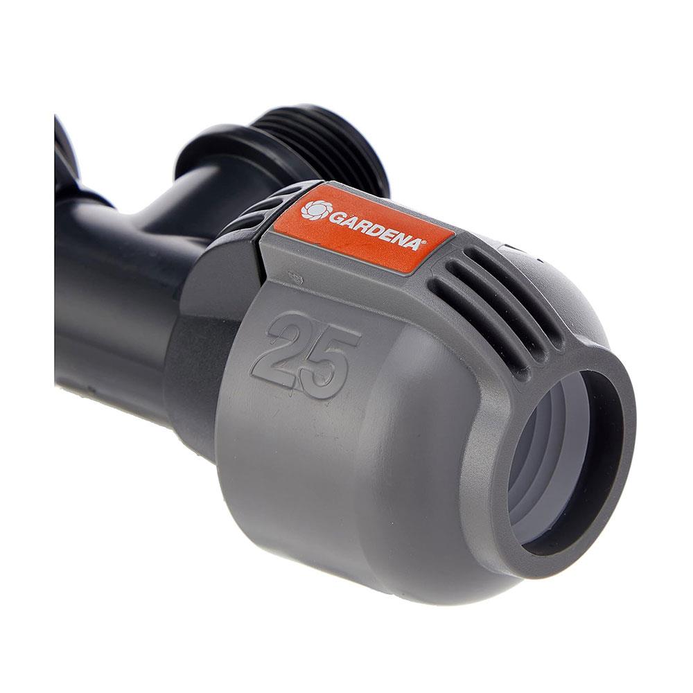 Gardena T-Piece 25mm x 3/4 Inch Male Thread - Grey