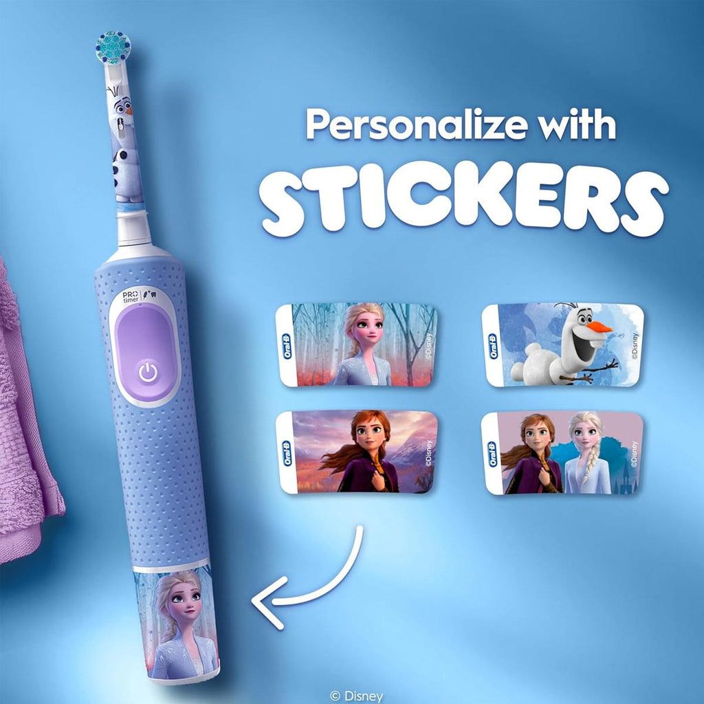 Oral-B Disney Frozen Pro Kids Electric Toothbrush 2 Modes With Travel Case Gift Set - Blue D12KIDSPROFRZGIFT