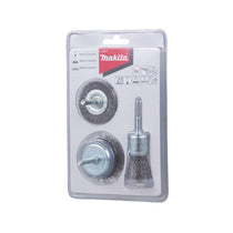 Makita Drill Wire Brush Set Brush Cup Wheel 1/4 Straight Shank - 3 Piece