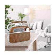Lloytron Vintage Rechargeable Bluetooth AM/FM Radio - Wood Effect