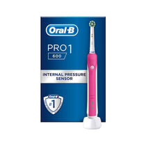 Oral-B Pro 600 Cross Action Electric Toothbrush Rechargeable With Pressure Sensor - Pink
