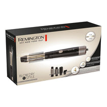 Remington Blow Dry And Style Caring Airstyler Hair Dryer Hot Brush & Hair Curler 1000W With 4 Attachments - Black
