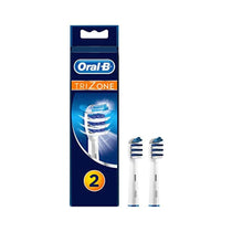 Oral-B Trizone Toothbrush Heads Replacement Refills 2 Pack - White And Blue