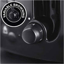 Russell Hobbs Textures 4 Slice Toaster With Extra Wide Slots 850W - Black