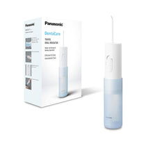 Panasonic Portable Oral Irrigator Travel Water Flossers With 2 Level Pressures Tooth Cleaner Nozzle - White/Blue