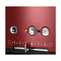 Russell Hobbs Retro 4 Slice Toaster Stainless Steel 2400W - Red