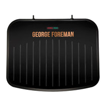 George Foreman Fit Medium Grill Versatile Griddle Hot Plate & Toastie Machine 1630W - Black & Copper