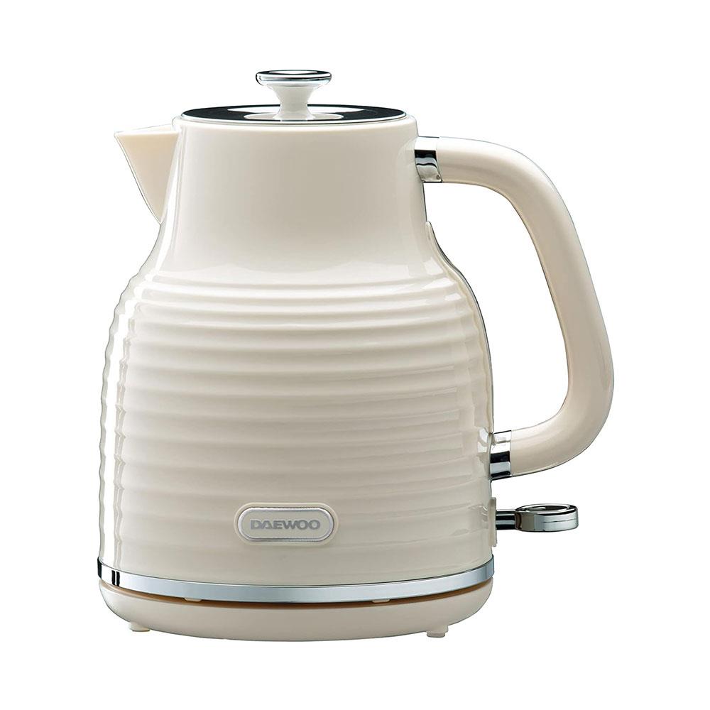 Daewoo Sienna Electric Jug Kettle Rapid Boil 3000W 1.7 Litres - Cream