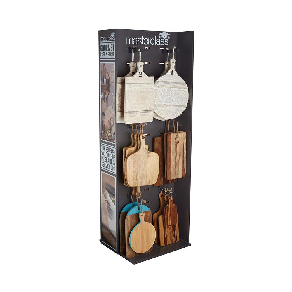 MasterClass Gourmet Prep & Serve Round Oak Paddle Board 30 x 40.5 x 1.5 cm - Brown