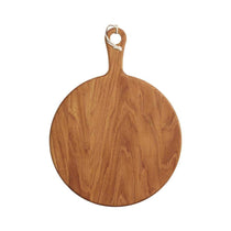 MasterClass Gourmet Prep & Serve Round Oak Paddle Board 30 x 40.5 x 1.5 cm - Brown