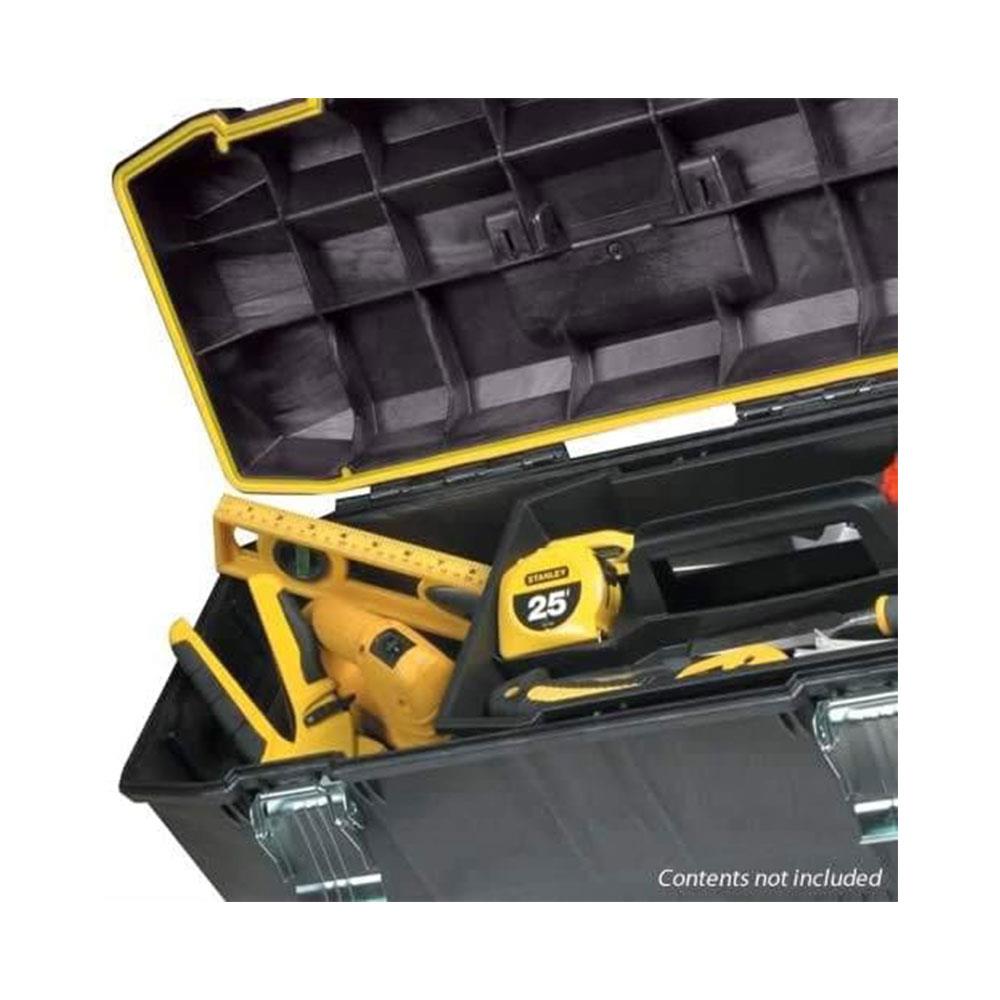 Stanley Fatmax Waterproof Toolbox Storage With Heavy Duty Metal Latch 23 Inch - Black