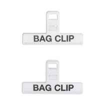 KitchenCraft Food Bag Clips Wide Plastic Sealing Clips Medium Binder Style Clamps Set of 2 - White