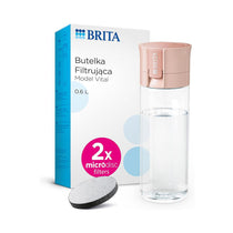 Brita Fill & Go Vital Water Filter Bottle With 2 MicroDiscs 600ml - Apricot