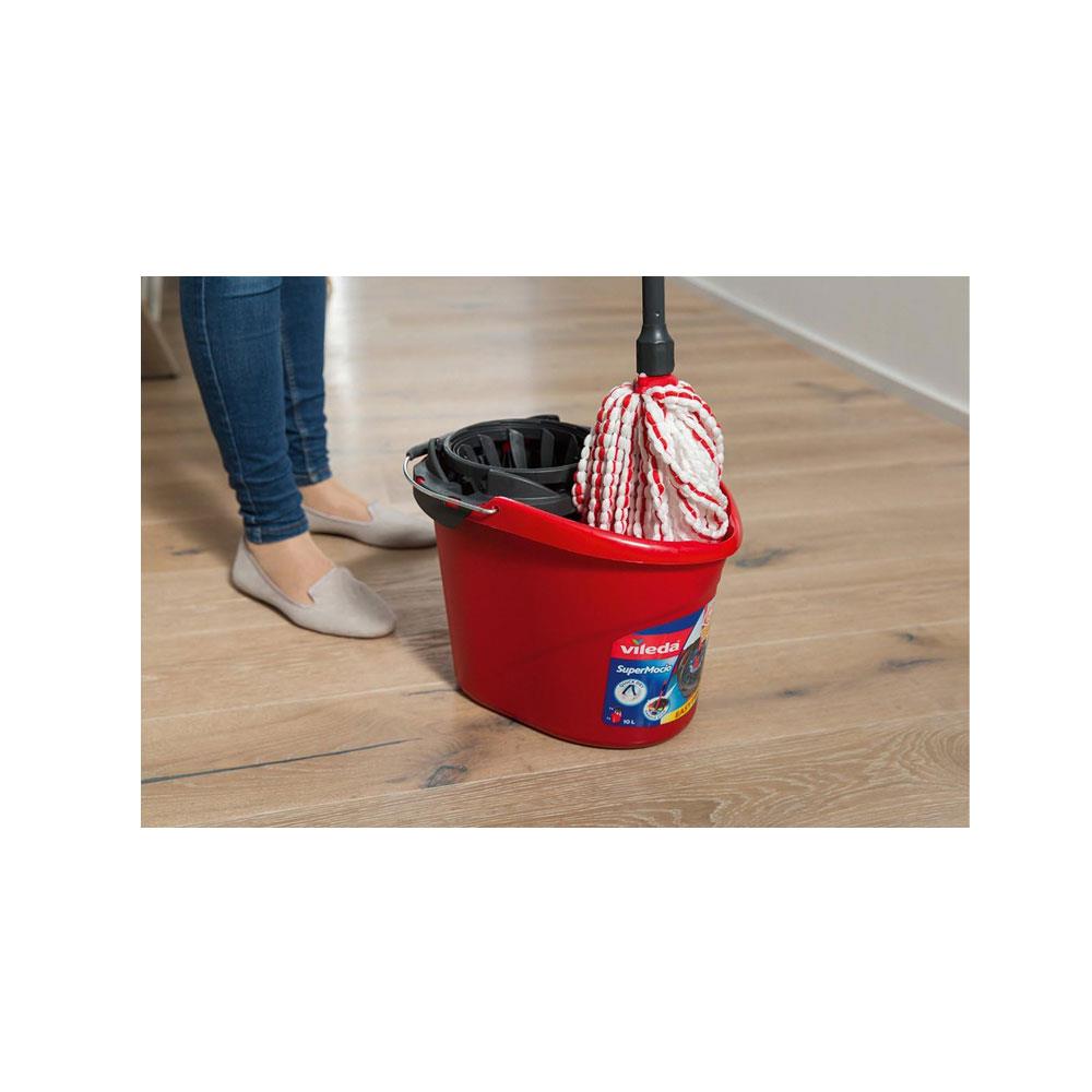 Vileda Supermocio Microfibre & Power XL Mop - Red/White