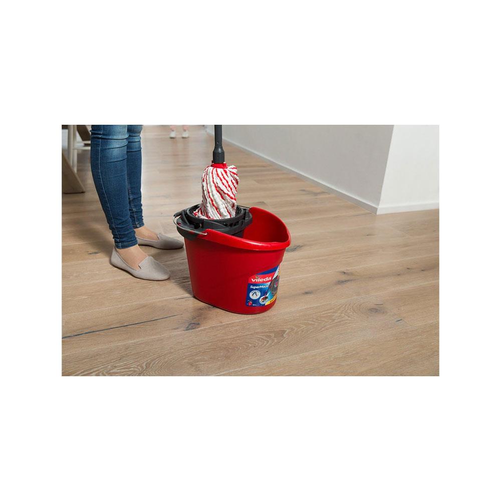 Vileda Supermocio Microfibre & Power XL Mop - Red/White