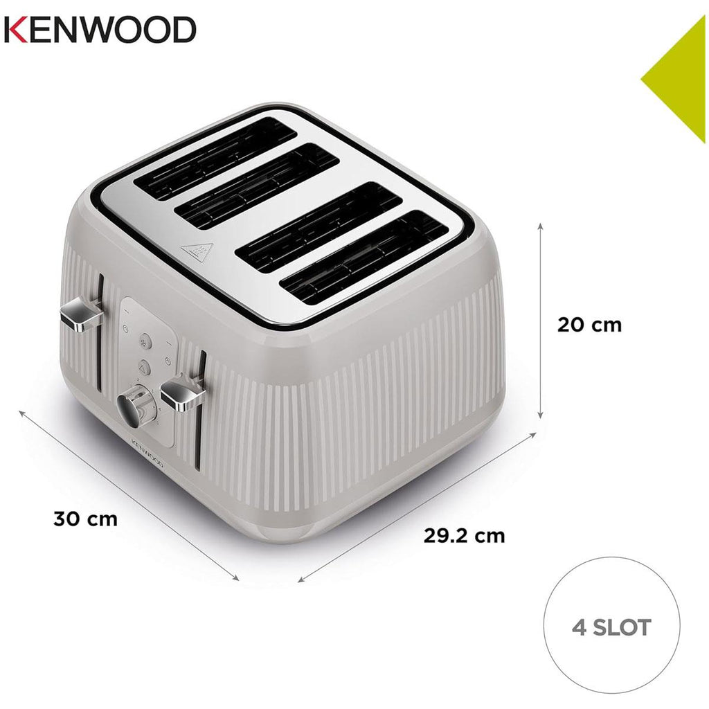 Kenwood Dawn 4 Slice Toaster With 5 Browning Settings 1800W - Oatmeal Cream