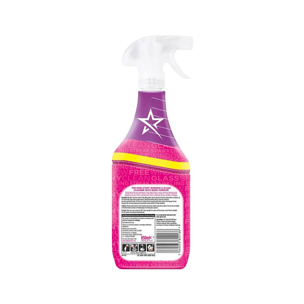 The Pink Stuff The Miracle Window & Glass Cleaner With Rose Vinegar 850ml