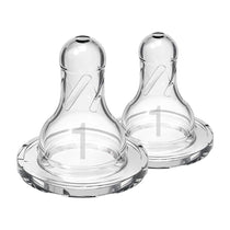 Dr Browns Options+ Level 1 Narrow Neck Teat 2 Pack 0 Months+ - Transparent