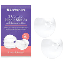 Lansinoh Contact Nipple Shields With Protective Case 24mm 2 Pack - Transparent