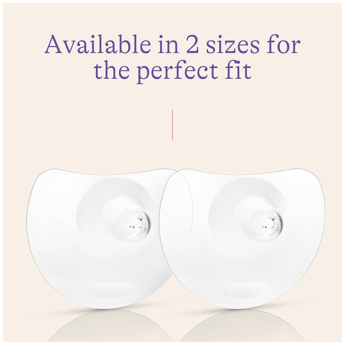 Lansinoh Contact Nipple Shields With Protective Case 24mm 2 Pack - Transparent