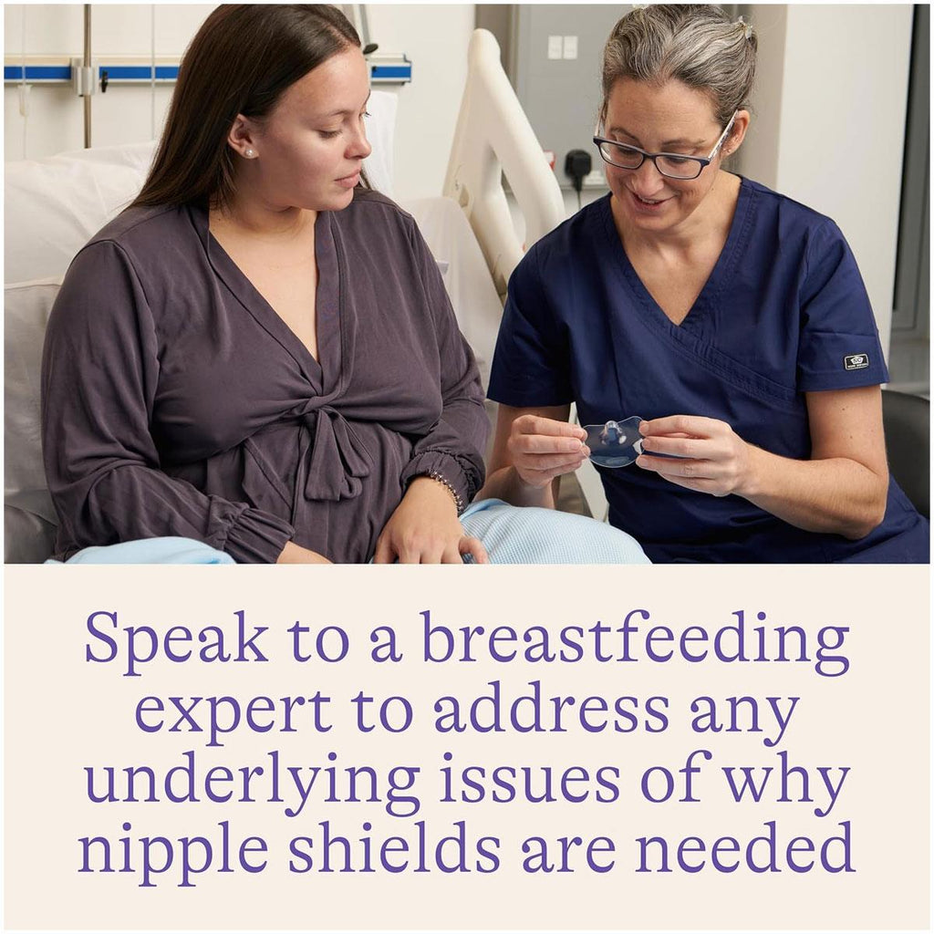 Lansinoh Contact Nipple Shields With Protective Case 24mm 2 Pack - Transparent