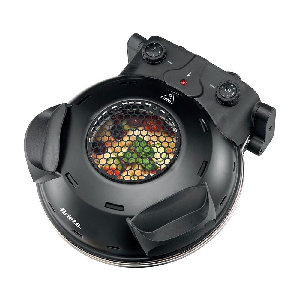 Ariete Single Pizza Oven With Viewing Window 2 Stainless Steel Pizza Paddles 1200W - Black