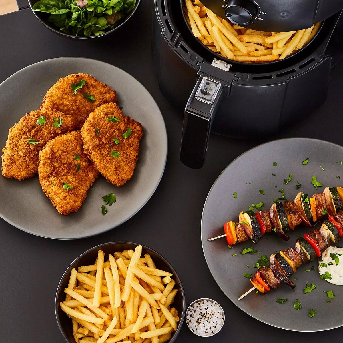 Swan Stealth Manual Air Fryer With Adjustable Temperature & 60 Minute Timer 1500W 4.7 Litres - Black