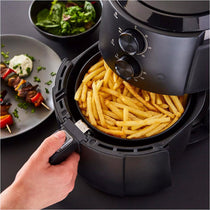 Swan Stealth Manual Air Fryer With Adjustable Temperature & 60 Minute Timer 1500W 4.7 Litres - Black