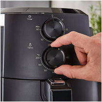 Swan Stealth Manual Air Fryer With Adjustable Temperature & 60 Minute Timer 1500W 4.7 Litres - Black